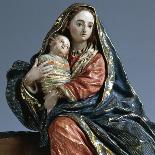 Angel Visiting Saint Joseph in Dream, Painted Terracotta Nativity Figurine-Francisco Salzillo Y Alcazar-Giclee Print