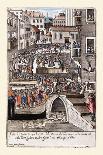 022-Espectaculo De Gondolas En Venecia-Habiti D’Hvomeni Et Donne Venetiane 1609-Franco Giacomo-Art Print