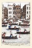 023-Carrera De Mujereres En Gondola-Habiti D’Hvomeni Et Donne Venetiane 1609-Franco Giacomo-Art Print
