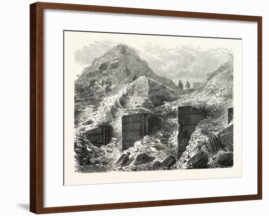 Franco-Prussian War: a Part of the Ramparts before Paris after the Bombing, France-null-Framed Giclee Print