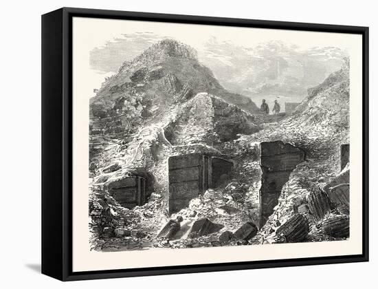 Franco-Prussian War: a Part of the Ramparts before Paris after the Bombing, France-null-Framed Premier Image Canvas