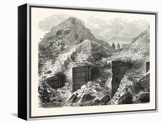Franco-Prussian War: a Part of the Ramparts before Paris after the Bombing, France-null-Framed Premier Image Canvas