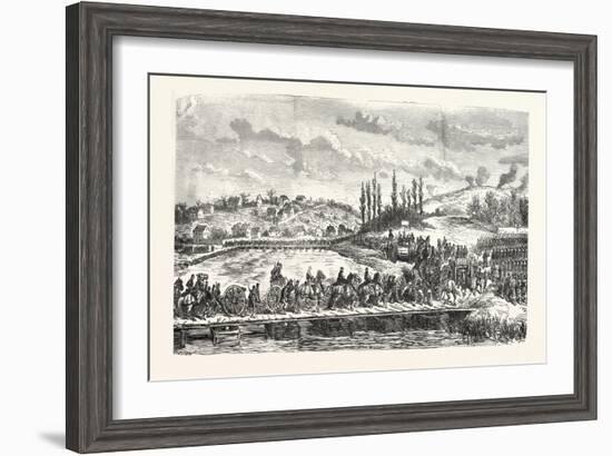 Franco-Prussian War: French Troops under General Ducrot Cross the Marne on 30 November 1870, France-null-Framed Giclee Print