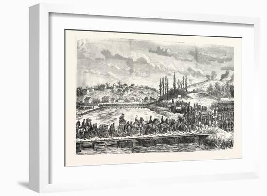 Franco-Prussian War: French Troops under General Ducrot Cross the Marne on 30 November 1870, France-null-Framed Giclee Print