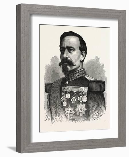 Franco-Prussian War: General Bourbaki, Commanding the Imperial Guard-null-Framed Giclee Print