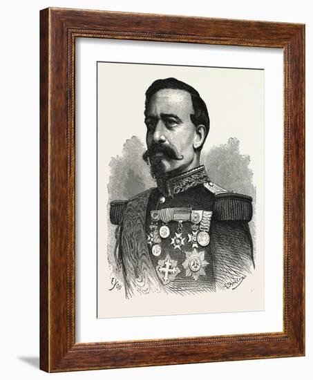 Franco-Prussian War: General Bourbaki, Commanding the Imperial Guard-null-Framed Giclee Print