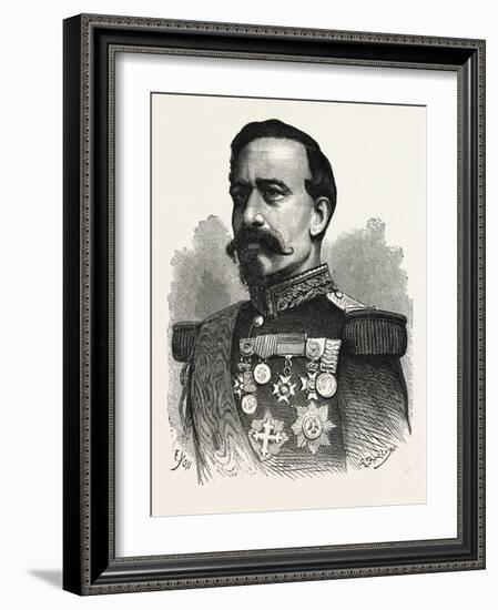 Franco-Prussian War: General Bourbaki, Commanding the Imperial Guard-null-Framed Giclee Print