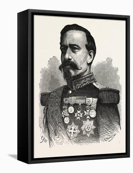 Franco-Prussian War: General Bourbaki, Commanding the Imperial Guard-null-Framed Premier Image Canvas