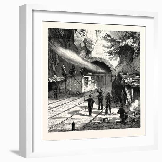 Franco-Prussian War: Guarding the Railway Tunnel Near Saarburg by North German Landwehr, Germany-null-Framed Giclee Print