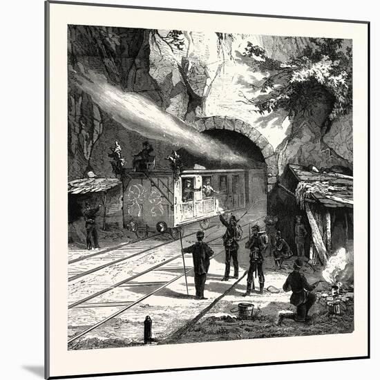 Franco-Prussian War: Guarding the Railway Tunnel Near Saarburg by North German Landwehr, Germany-null-Mounted Giclee Print