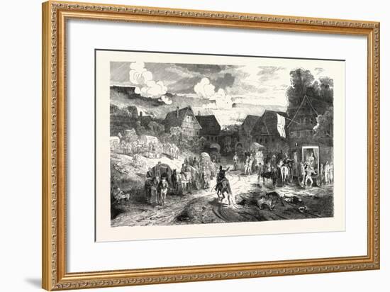 Franco-Prussian War: Hospital in a Village Near Wissembourg, France-null-Framed Giclee Print
