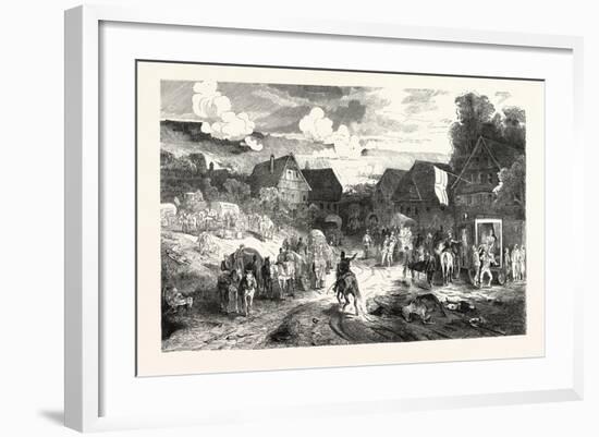 Franco-Prussian War: Hospital in a Village Near Wissembourg, France-null-Framed Giclee Print