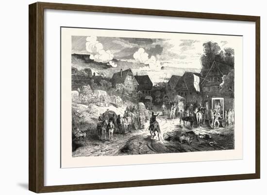 Franco-Prussian War: Hospital in a Village Near Wissembourg, France-null-Framed Giclee Print