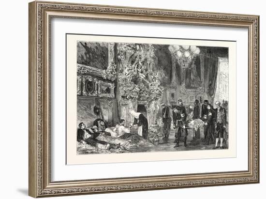 Franco-Prussian War: Hospital in Versailles Palace, France-null-Framed Giclee Print