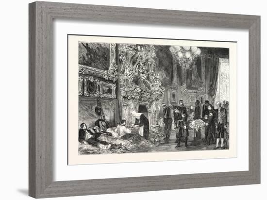 Franco-Prussian War: Hospital in Versailles Palace, France-null-Framed Giclee Print