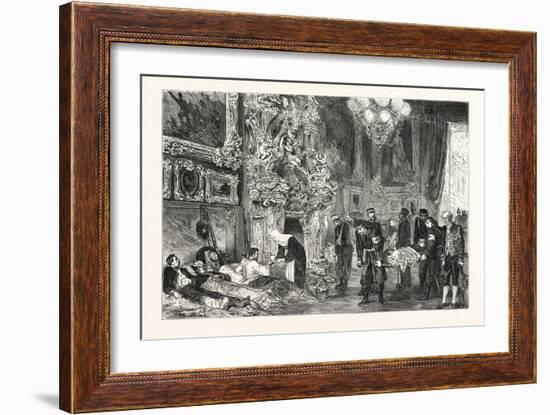 Franco-Prussian War: Hospital in Versailles Palace, France-null-Framed Giclee Print