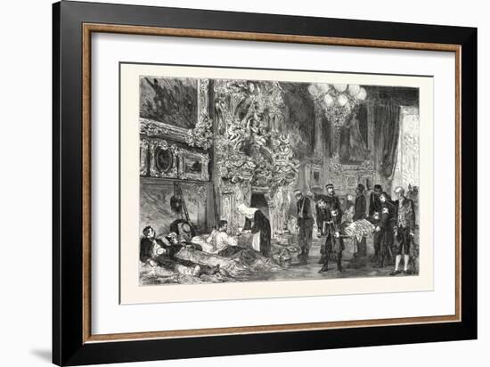 Franco-Prussian War: Hospital in Versailles Palace, France-null-Framed Giclee Print