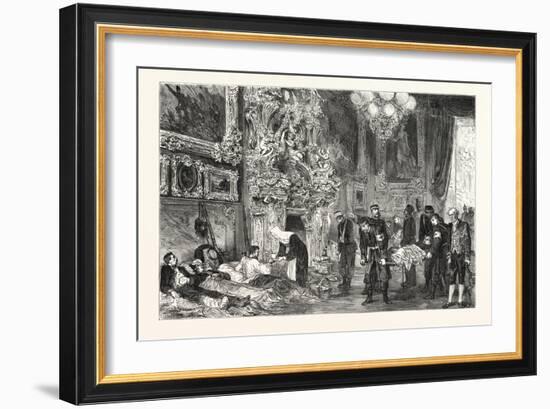 Franco-Prussian War: Hospital in Versailles Palace, France-null-Framed Giclee Print