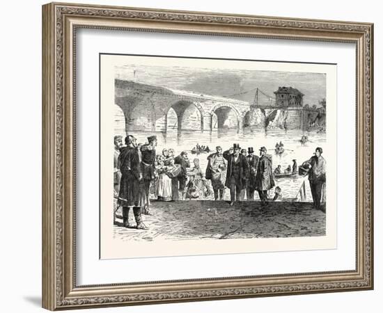 Franco-Prussian War: Jules Favre Lands During the First Week of the Armistice at the Bridge of Sevr-null-Framed Giclee Print