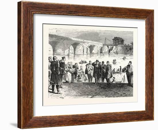 Franco-Prussian War: Jules Favre Lands During the First Week of the Armistice at the Bridge of Sevr-null-Framed Giclee Print