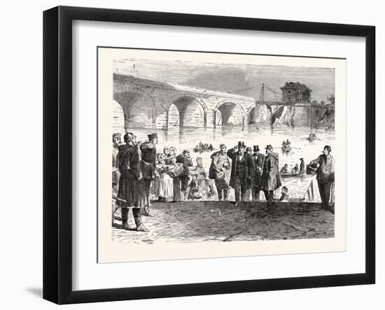 Franco-Prussian War: Jules Favre Lands During the First Week of the Armistice at the Bridge of Sevr-null-Framed Giclee Print