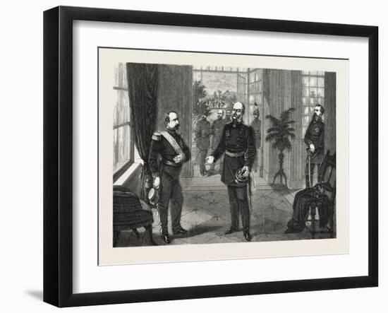 Franco-Prussian War: King William and the Emperor Napoleon at the Chateau De Bellevue Near Sedan-null-Framed Giclee Print