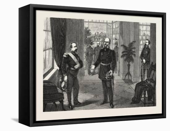 Franco-Prussian War: King William and the Emperor Napoleon at the Chateau De Bellevue Near Sedan-null-Framed Premier Image Canvas