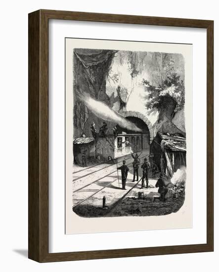 Franco-Prussian War: Prussian Guard Corps, Railway Tunnel Near Sarrebourg 1870-null-Framed Giclee Print