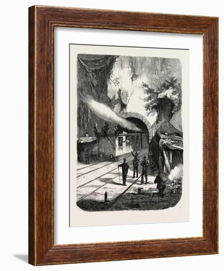 Franco-Prussian War: Prussian Guard Corps, Railway Tunnel Near Sarrebourg 1870-null-Framed Giclee Print