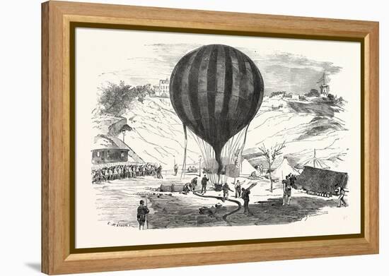 Franco-Prussian War: the Balloon Neptune on the St. Pierre De Montmartre Square-null-Framed Premier Image Canvas