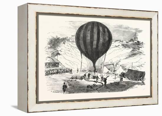 Franco-Prussian War: the Balloon Neptune on the St. Pierre De Montmartre Square-null-Framed Premier Image Canvas