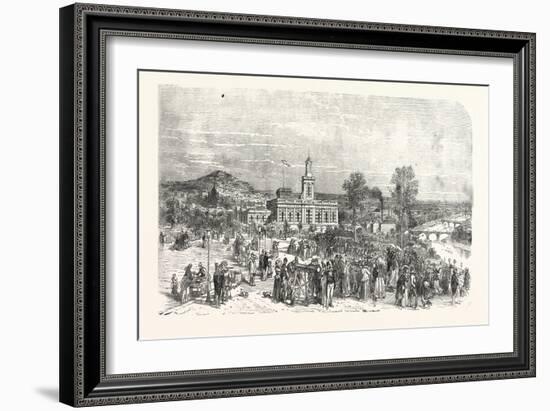 Franco-Prussian War: the New Paris Observatory. View of the Trocadero Square During the Battle at L-null-Framed Giclee Print