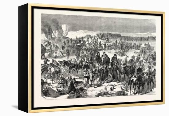 Franco-Prussian War: Troops Bourbaki Disarmed by Swiss Near Les Verrieres the February 2, 1871-null-Framed Premier Image Canvas