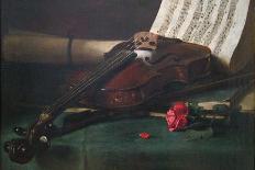 Still Life with Violin, Sheet Music and a Rose-Francois Bonvin-Art Print