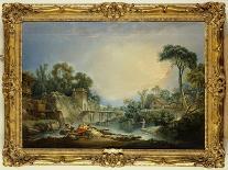 The Rustic Bridge, C.1756-Francois Boucher-Giclee Print
