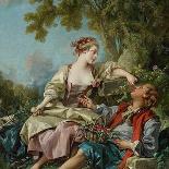 Heracles and Omphale, 18th Century-François Boucher-Framed Giclee Print