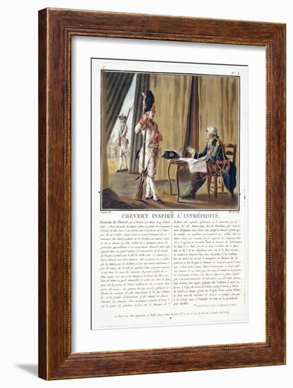 Francois Chevert (1695-1769) Inspires Courage-Antoine Louis Francois Sergent-marceau-Framed Giclee Print