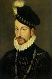 Full Length Portrait of a Gentleman in a Black Doublet-Francois Clouet-Giclee Print