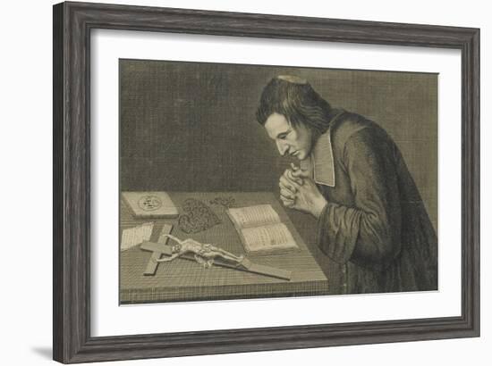 François de Pâris, diacre de Saint-Médard, en prière-null-Framed Giclee Print