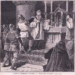 Harold Taken Prisoner by the Count of Ponthieu Ad 1063-Francois Edouard Zier-Giclee Print