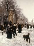 Promenade on a Winter Day, Brussels-Francois Gailliard-Mounted Giclee Print