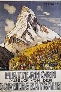 Matterhorn Travel Poster by Francois Gos by Francois Gos