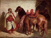 An Arab with Two Horses-Francois-hippolyte Lalaisse-Premier Image Canvas