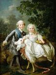 Charles De Bourbon, Comte D'Artois with His Sister Clotilde-François-Hubert Drouais-Giclee Print