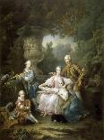 Louis II Du Bouchet De Sourches with His Family-François-Hubert Drouais-Framed Giclee Print