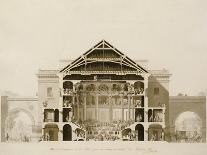 Cross-Section of the Front Section of the Theatre, from Designs for the Comedie Italienne-Francois-joseph Belanger-Framed Premier Image Canvas