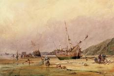 Boats on a Stormy Sea (W/C over Graphite on Wove Paper)-Francois Louis Thomas Francia-Giclee Print