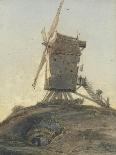 Windmill on a Knoll in a Landscape-Francois Louis Thomas Francia-Premier Image Canvas