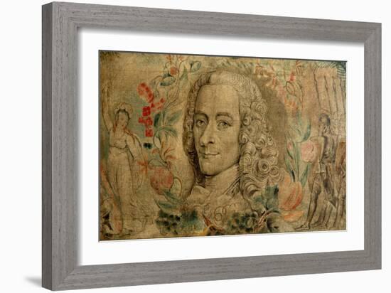 Francois Marie Arouet De Voltaire, C.1800-William Blake-Framed Giclee Print