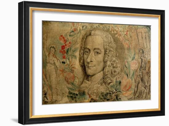 Francois Marie Arouet De Voltaire, C.1800-William Blake-Framed Giclee Print